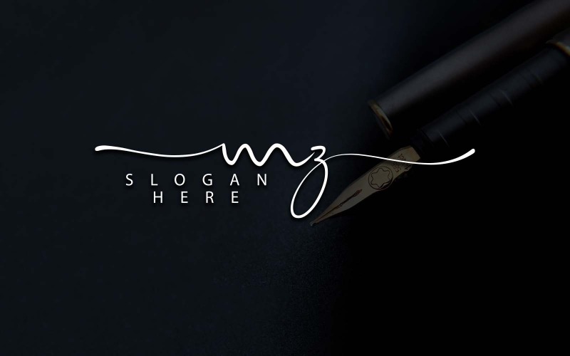 Kreatywna fotografia MZ Letter Logo Design