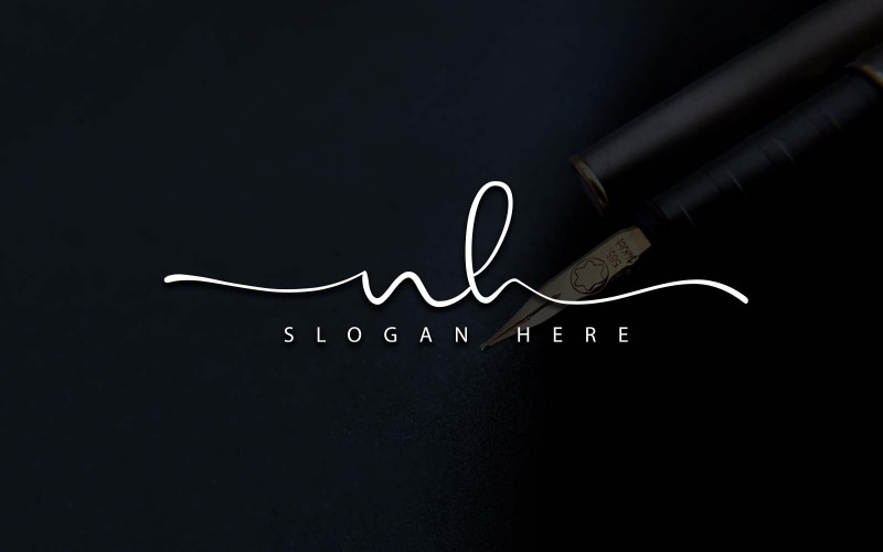 Kreatywna fotografia NH Letter Logo Design