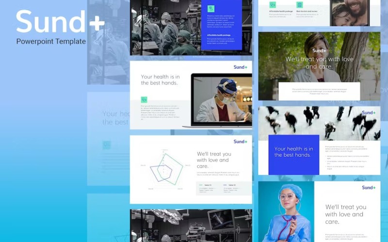 Sund - modelo de Powerpoint com tema médico
