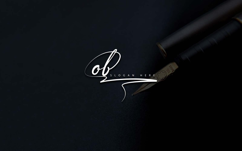 Creatieve fotografie OB brief logo ontwerp
