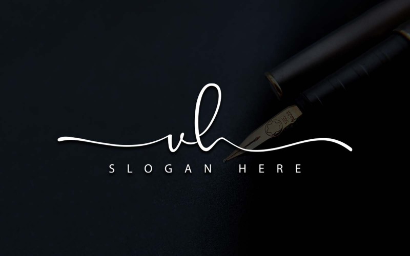 Creatieve fotografie VH brief logo ontwerp