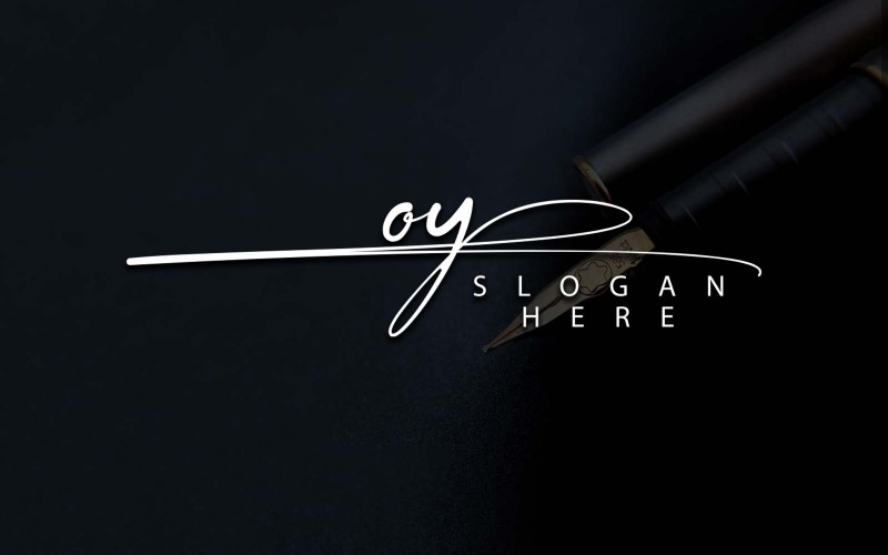 Design de logotipo de letra OY de fotografia criativa