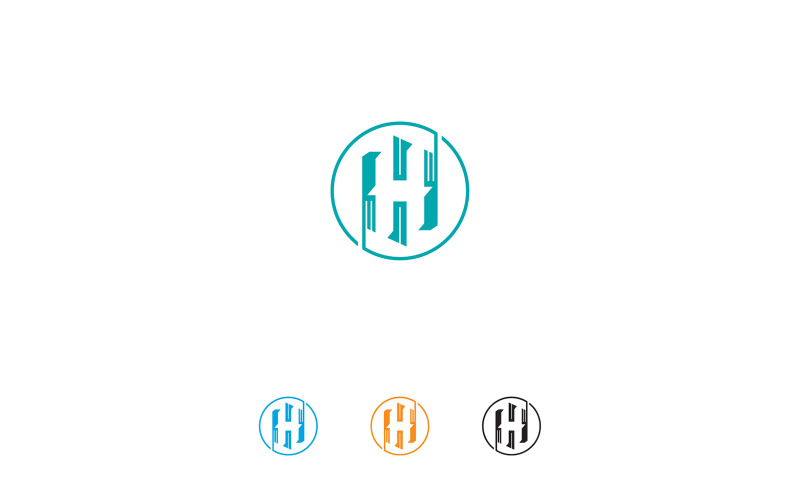 Design de logotipo polígono com letra H