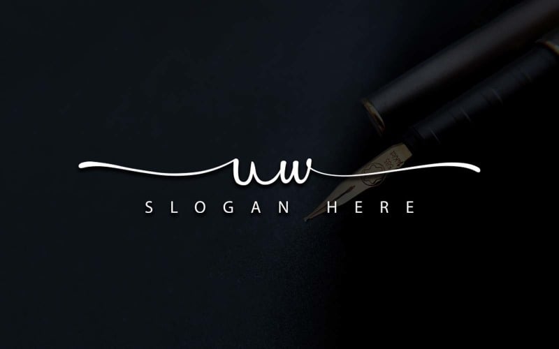 Fotografía creativa Diseño de logotipo de letra UW