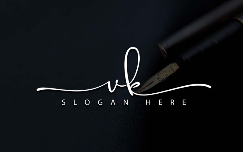 Fotografia creativa VK Letter Logo Design