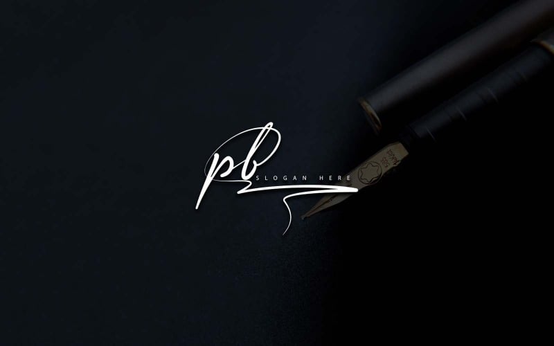 Kreativ fotografi PB Letter Logotypdesign