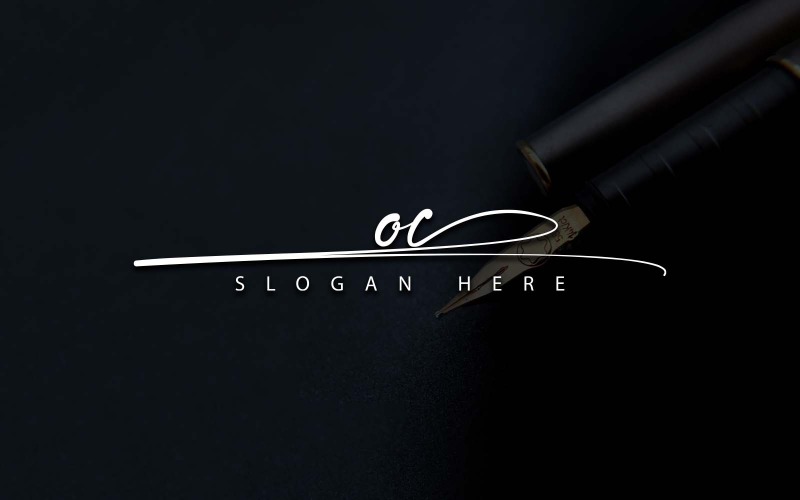Kreatív fotózás OC Letter Logo Design