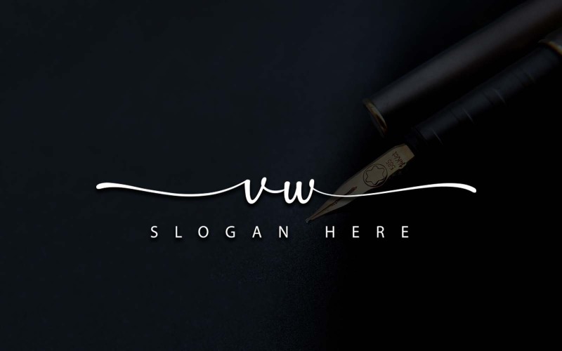 Креативна фотографія VW Letter Logo Design