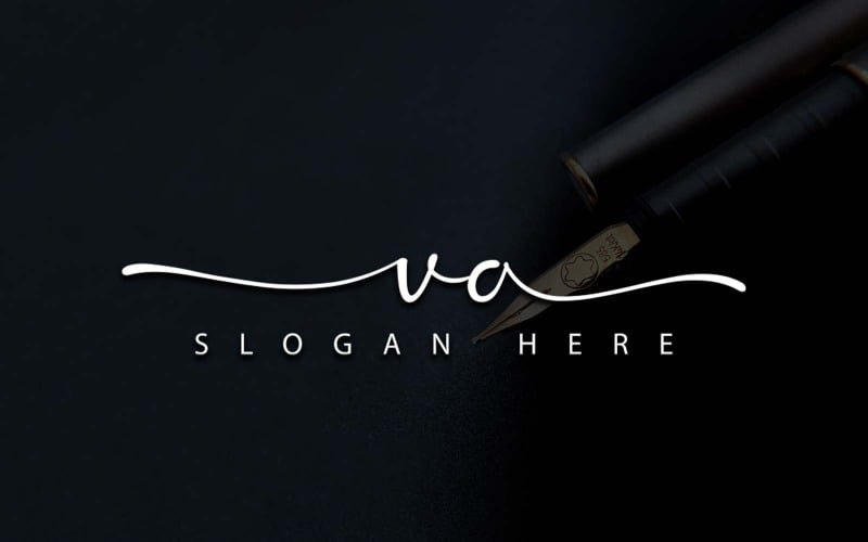 Kreatywna fotografia VA Letter Logo Design