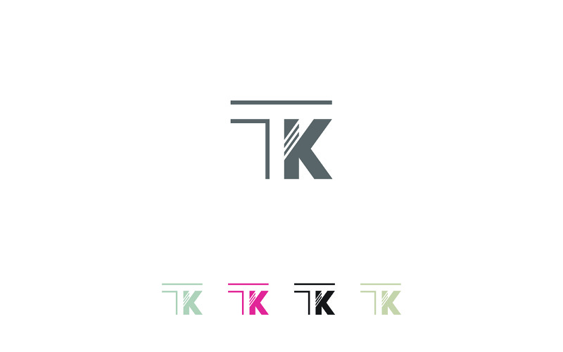 Modèle vectoriel de conception de logo TK