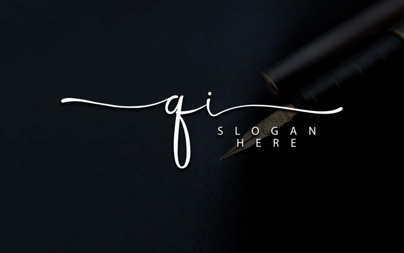 Creatieve fotografie QI brief logo ontwerp