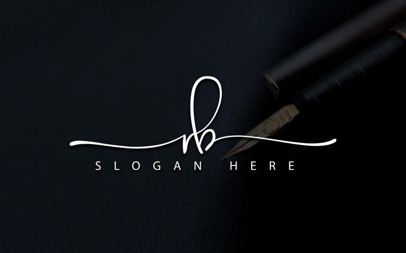 Creatieve fotografie RB brief logo ontwerp