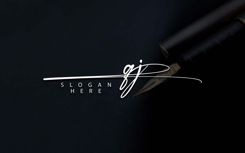 Création de logo de lettre QJ de photographie créative