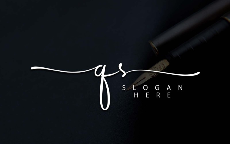 Création de logo de lettre QS de photographie créative