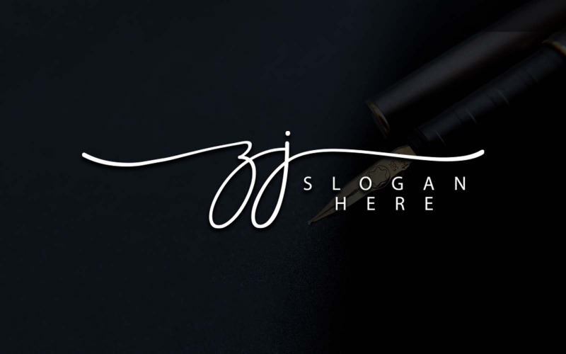 Création de logo de lettre ZJ de photographie créative