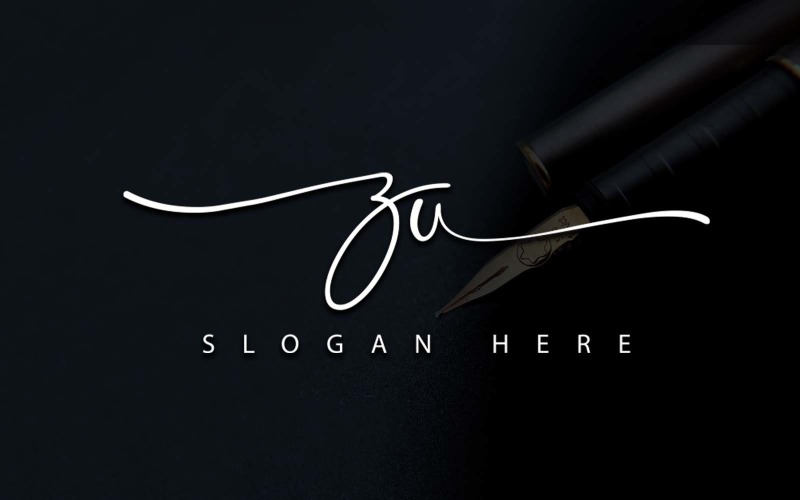 Creative Photography ZU Letter Logo Design
