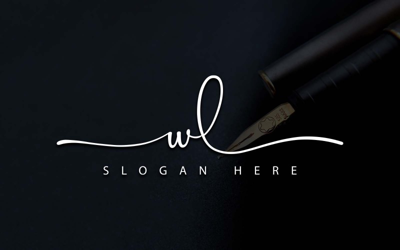 Design de logotipo de letra WL de fotografia criativa