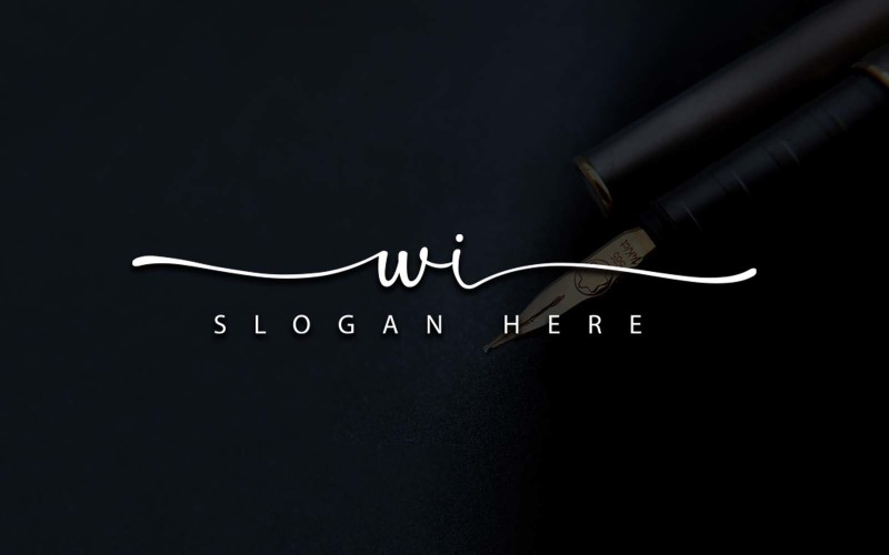 Fotografía creativa Diseño de logotipo de letra WI