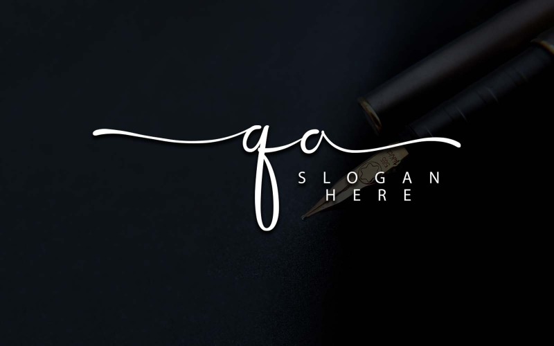 Fotografia creativa QA Letter Logo Design