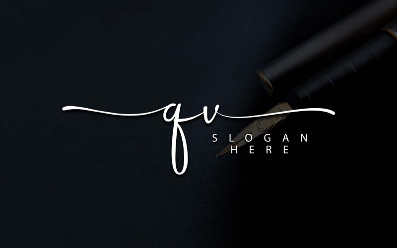 Fotografia creativa QV Letter Logo Design
