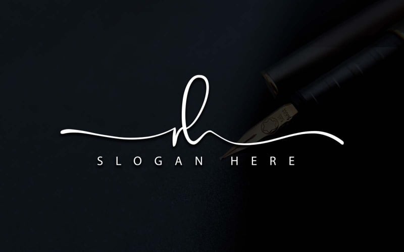 Fotografia creativa RH Letter Logo Design