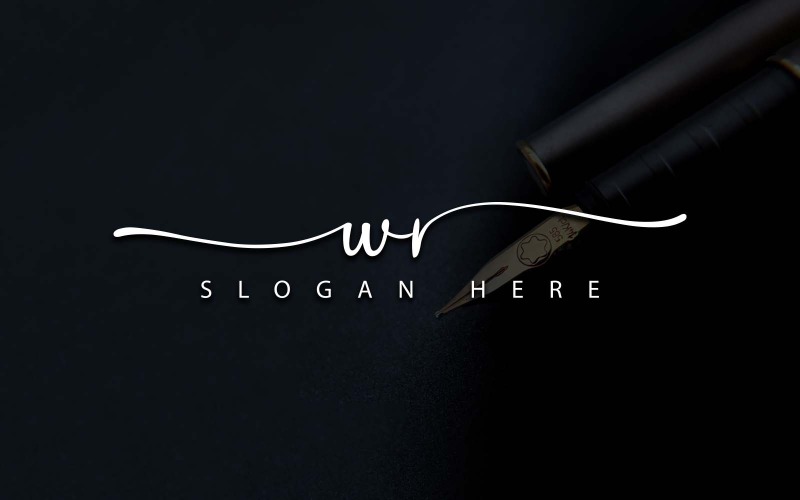 Fotografia creativa WR Letter Logo Design
