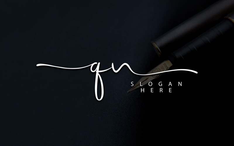 Креативная фотография Дизайн логотипа QN Letter
