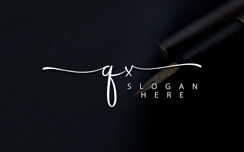 Креативная фотография Дизайн логотипа QX Letter