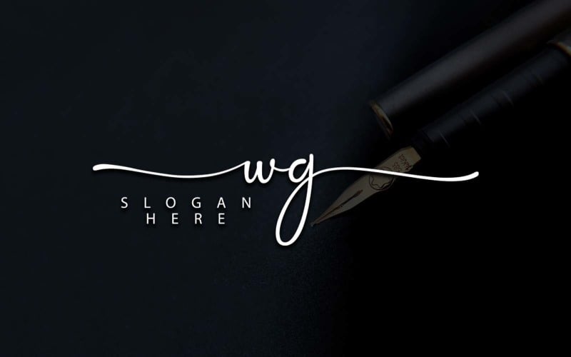 Креативная фотография Дизайн логотипа WG Letter