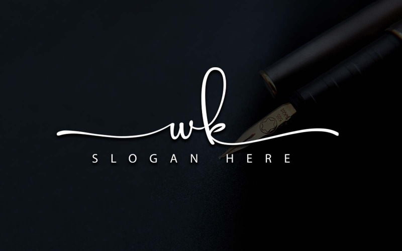 Kreativní fotografie WK Letter Logo Design
