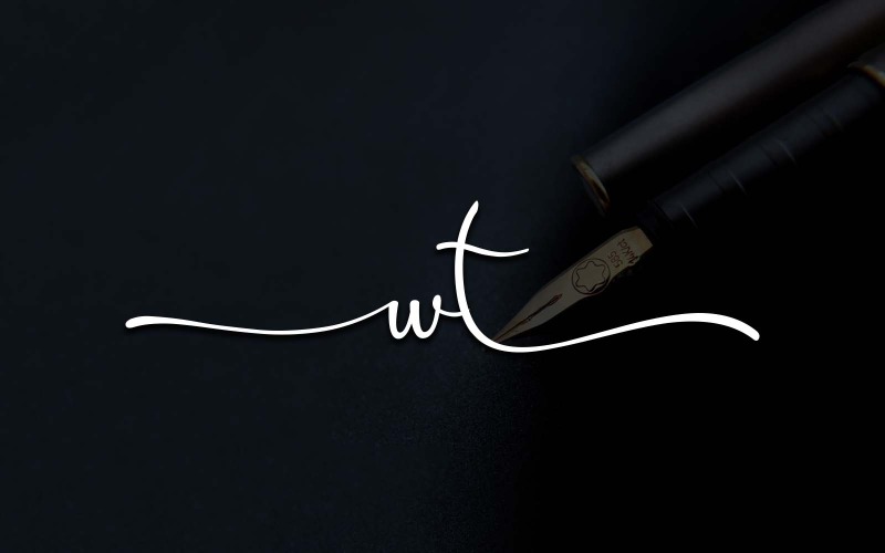 Kreativní fotografie WT dopis Logo Design