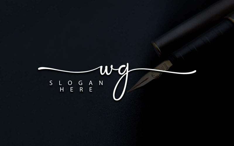 Projektowanie logo litery WG kreatywnej fotografii