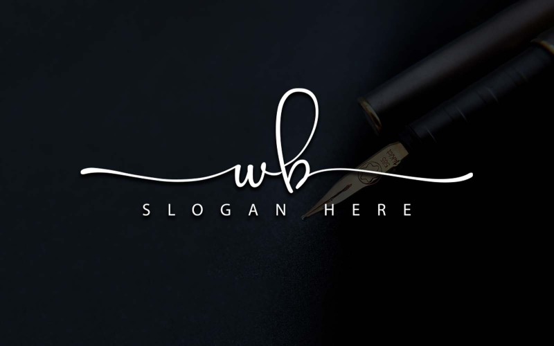 Творча фотографія WB Letter Logo Design