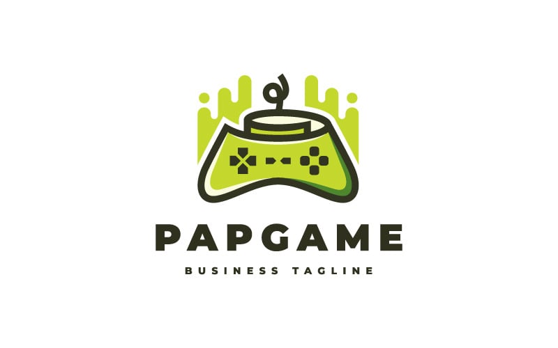 Benzersiz Kağıt Oyunu Logo Şablonu