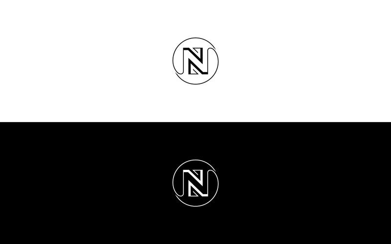 Concepto de logotipo de letra N o diseño de logotipo n