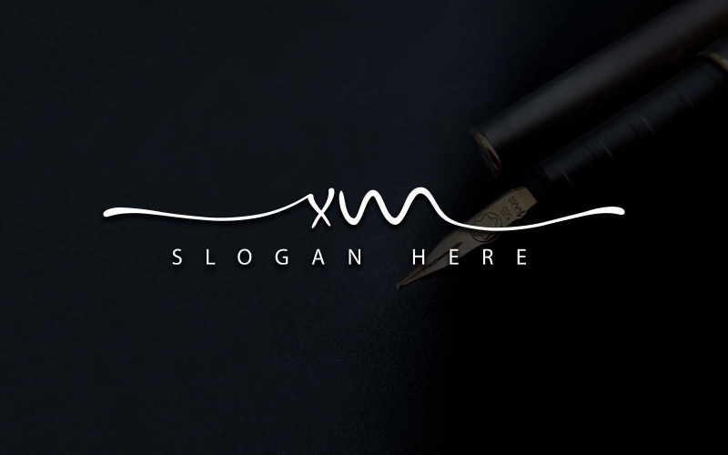 Création de logo de lettre XM de photographie créative