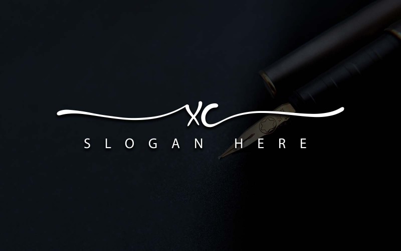 Design de logotipo de letra XC de fotografia criativa