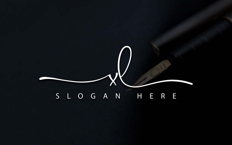Design de logotipo de letra XL para fotografia criativa