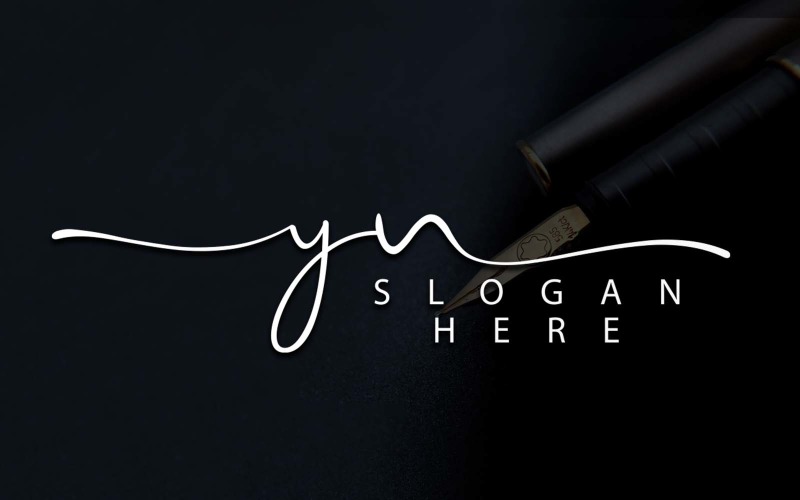 Design de logotipo de letra YN de fotografia criativa