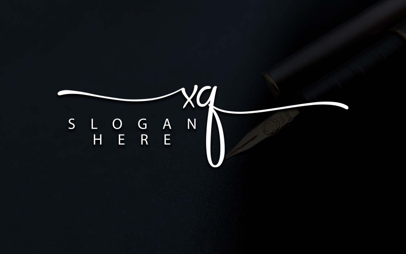 Fotografía creativa Diseño de logotipo de letra XQ