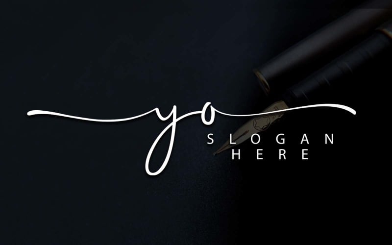 Fotografía creativa Diseño de logotipo de letra YO
