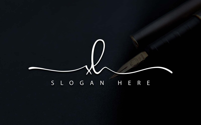 Fotografia creativa XH Letter Logo Design