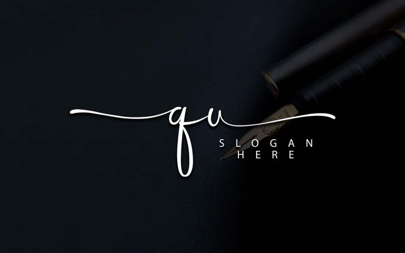 Kreativní fotografie QU Letter Logo Design
