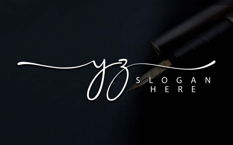Kreatywna fotografia YZ Letter Logo Design