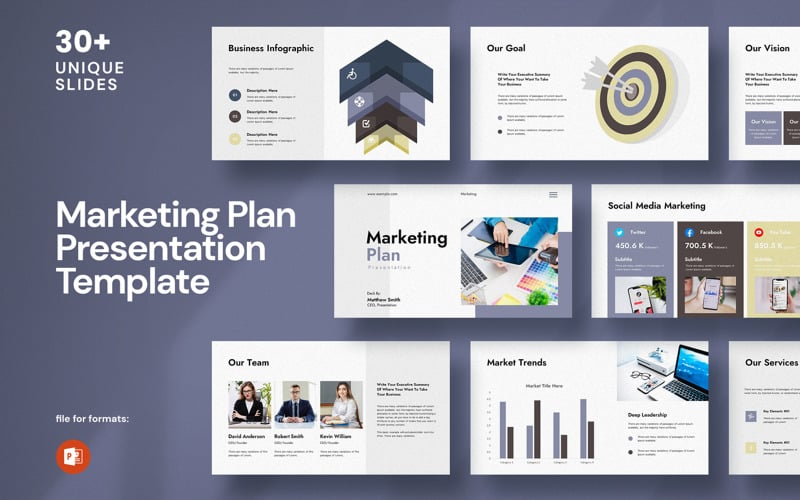 Marketing Layout Presentation Template - TemplateMonster