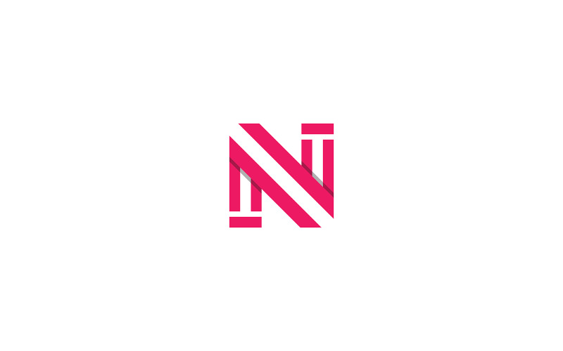 N briefsjabloon logo vector