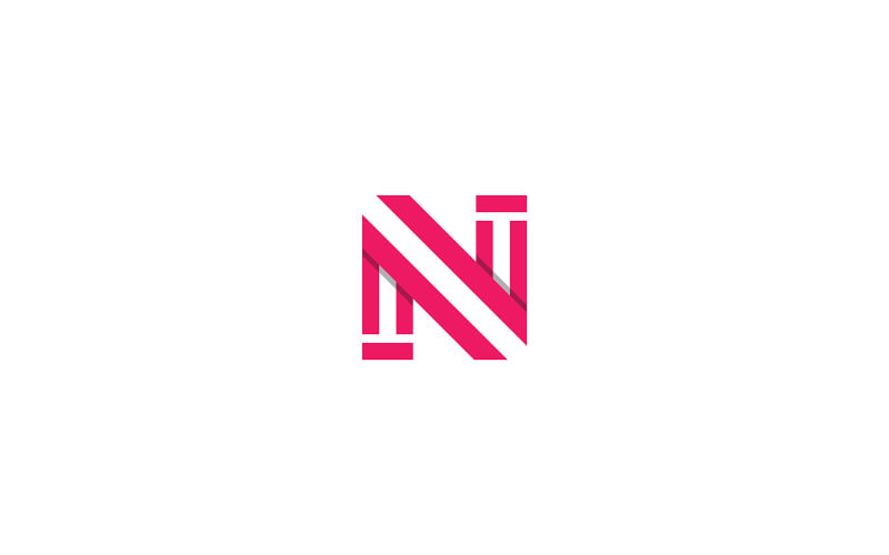 N písmeno logo vektorové šablony