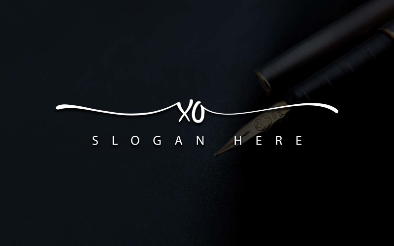 Творча фотографія XO лист дизайн логотипу