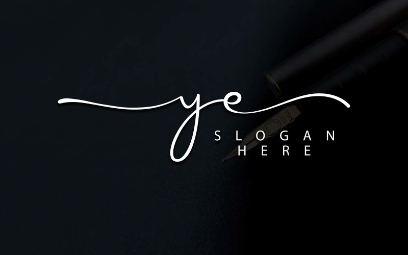 Творча фотографія YE лист дизайн логотипу