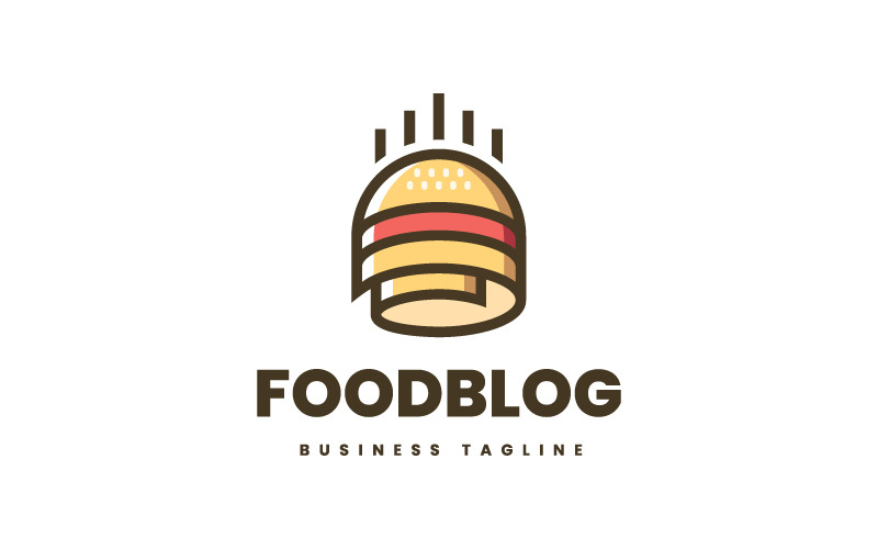 Уникальный шаблон логотипа кулинарного блога